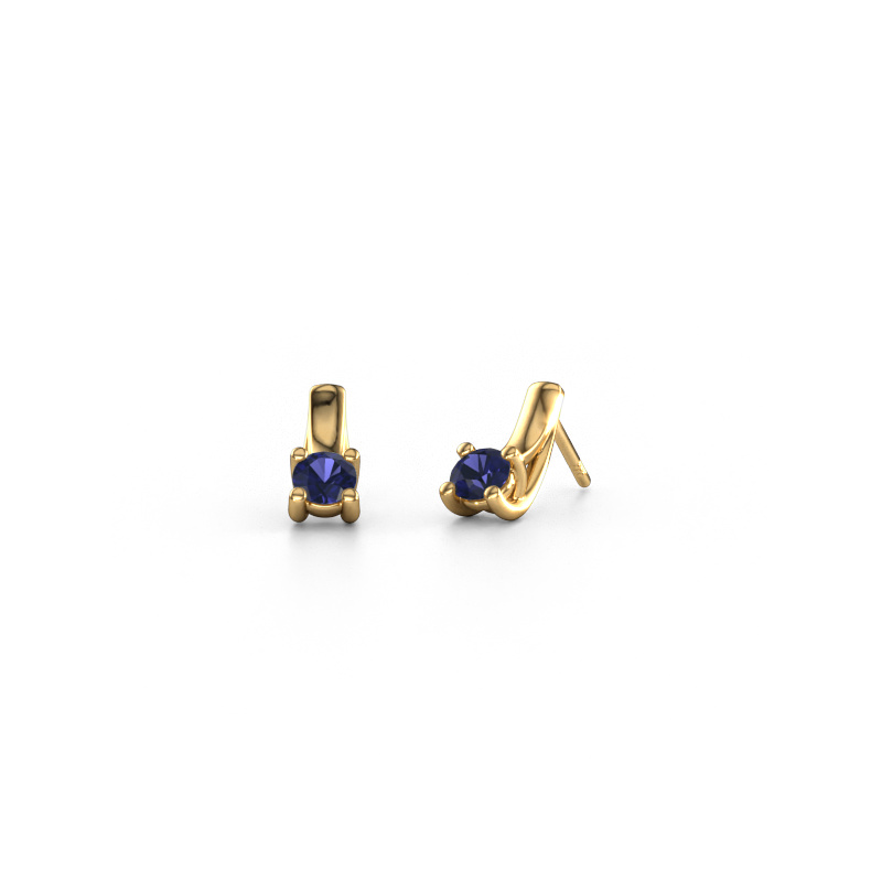Image of Earrings Mia 1 585 gold Sapphire 4.2 mm