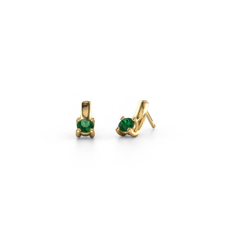 Image of Earrings Mia 1 585 gold Emerald 4.2 mm