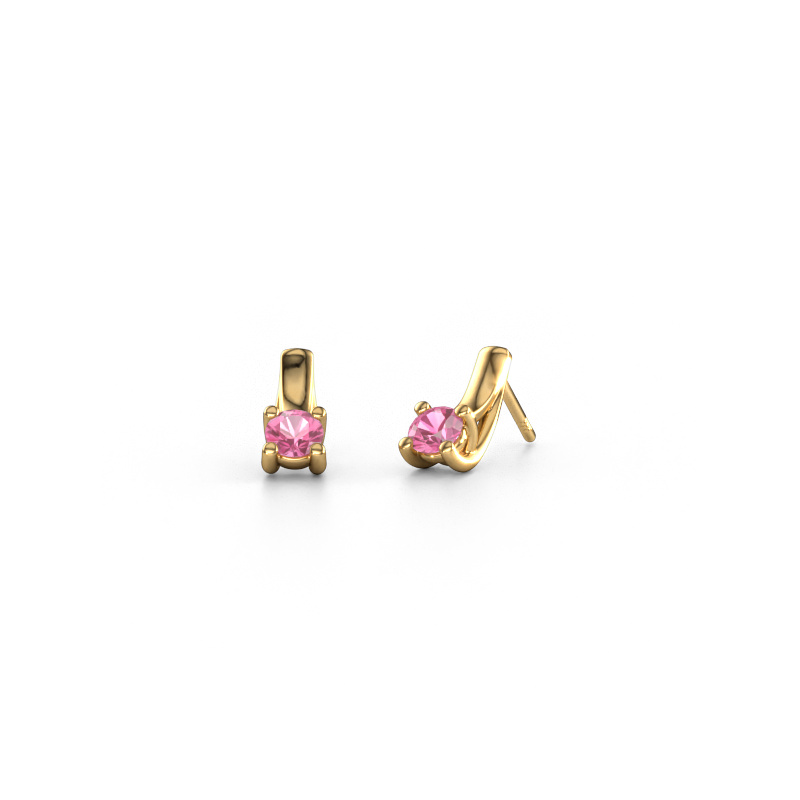 Bild von Ohrringe Mia 1 585 Gold Pink Saphir 4.2 mm