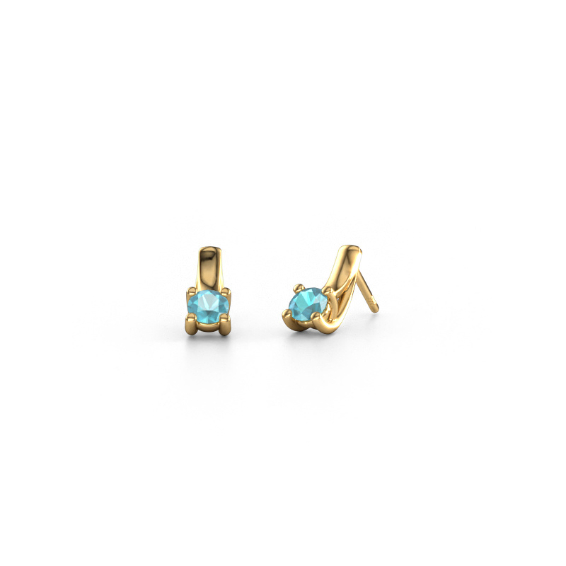 Bild von Ohrringe Mia 1 585 Gold Blau Topas 4.2 mm