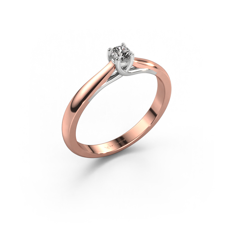 Bild von Verlobungsring Mia 1 585 Roségold Diamant 0.08 crt