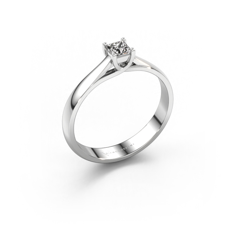 Bild von Verlobungsring Mia Square 950 Platin Diamant 0.17 crt