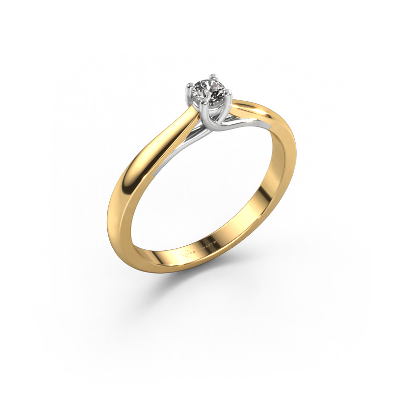 Bild von Verlobungsring Mia 1 585 Gold Diamant 0.08 crt