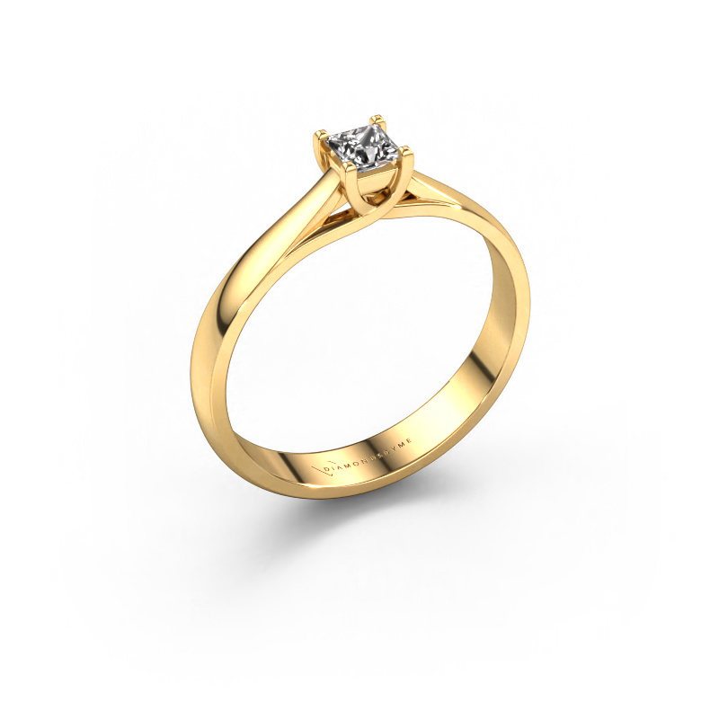 Bild von Verlobungsring Mia Square 585 Gold Diamant 0.17 crt