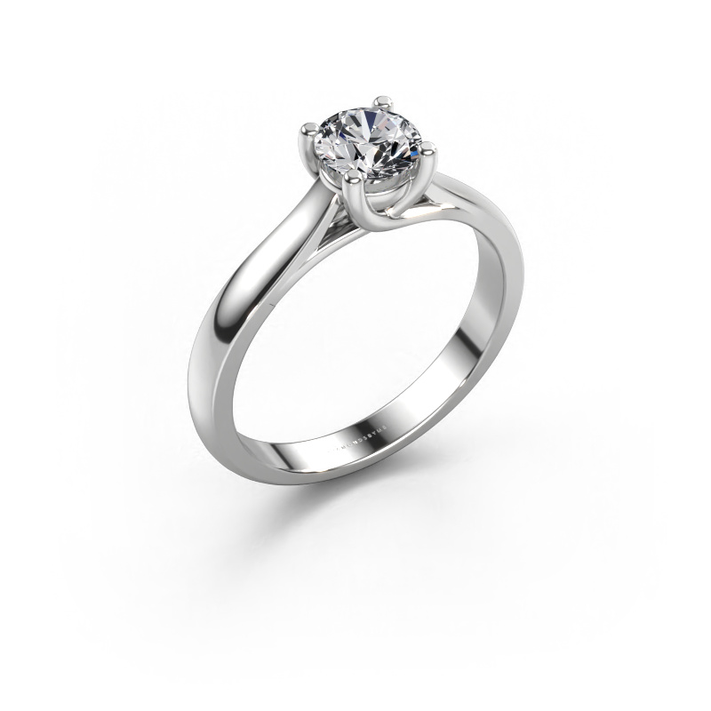 Image de Bague de fiançailles Mia 1 585 or blanc Diamant synthétique 0.70 crt
