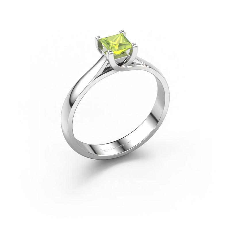Bild von Verlobungsring Mia Square 950 Platin Peridot 4 mm