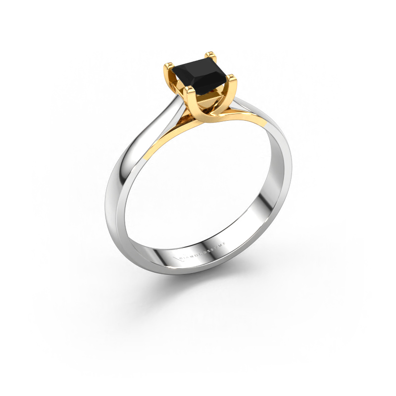 Bild von Verlobungsring Mia Square 585 Weißgold Schwarz Diamant 0.48 crt