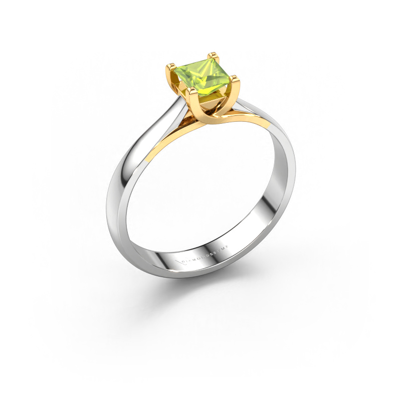 Bild von Verlobungsring Mia Square 585 Weißgold Peridot 4 mm