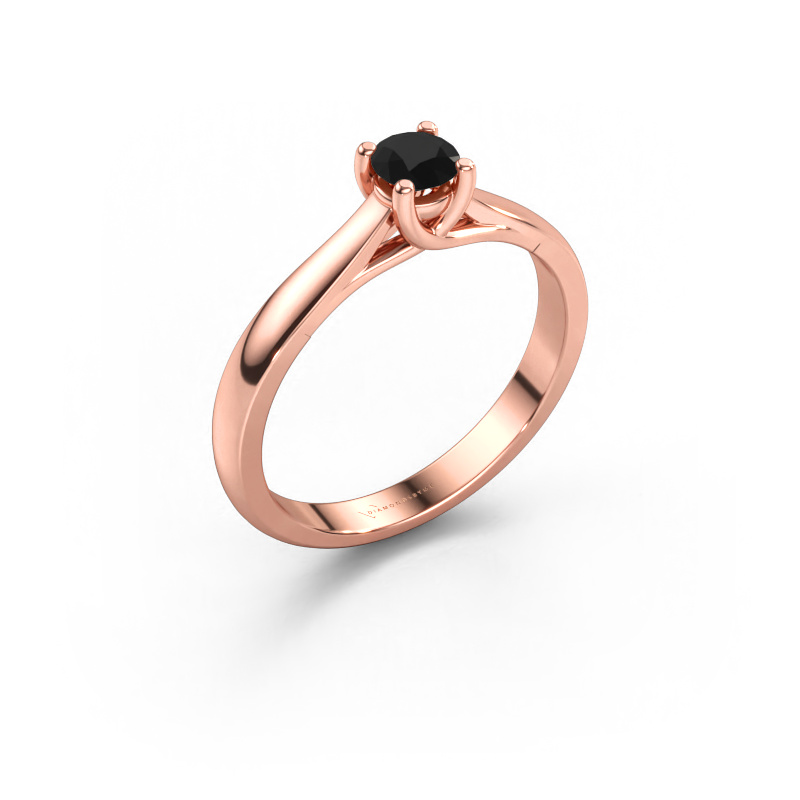 Bild av Förlovningsring Mia 1 585 roséguld Svart diamant 0.30 crt