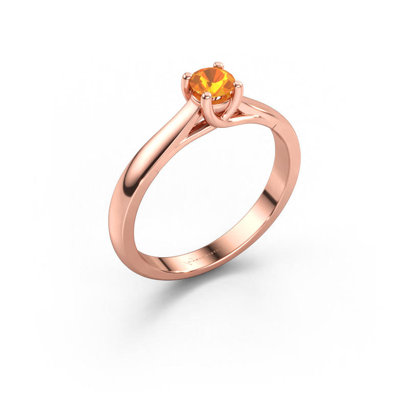 Bild av Förlovningsring Mia 1 585 roséguld Citrin 4 mm