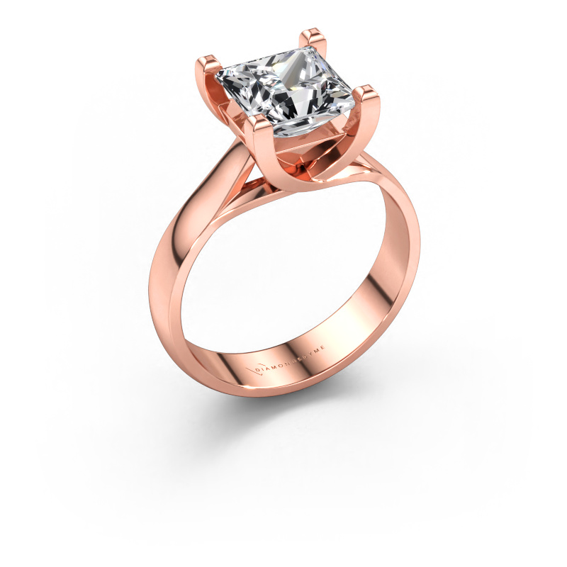 Immagine di Anello di fidanzamento Mia Square 585 oro rosa Diamante 2.00 crt