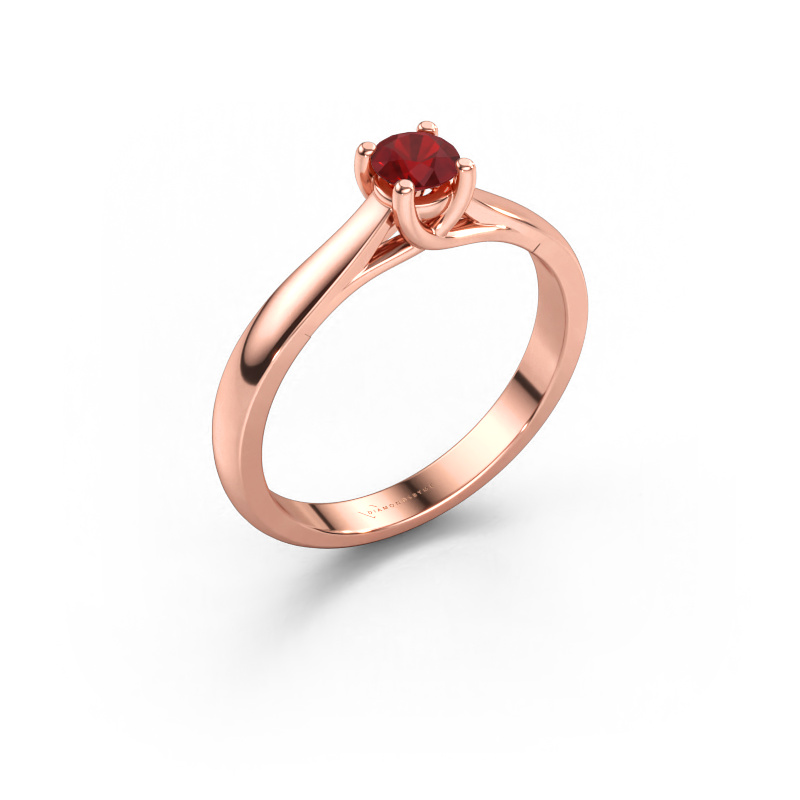 Bild av Förlovningsring Mia 1 585 roséguld Rubin 4 mm