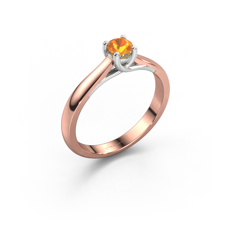 Image of Engagement ring Mia 1 585 rose gold Citrin 4 mm