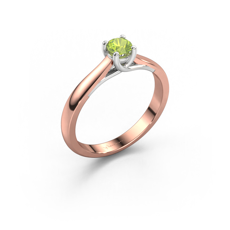 Image of Engagement ring Mia 1 585 rose gold Peridot 4 mm