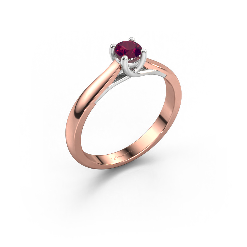 Bild von Verlobungsring Mia 1 585 Roségold Rhodolit 4 mm