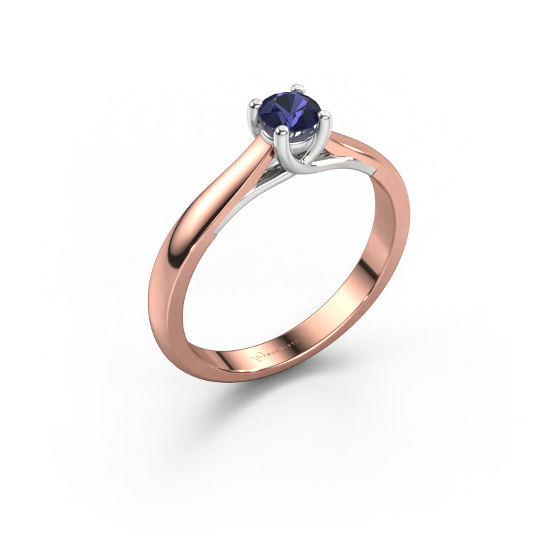 Image of Engagement ring Mia 1 585 rose gold Sapphire 4 mm