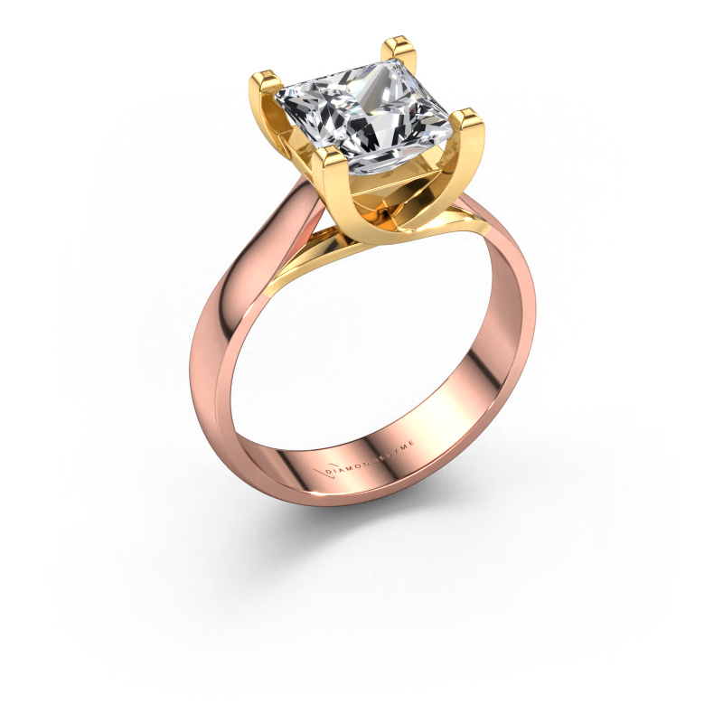 Bild von Verlobungsring Mia Square 585 Roségold Lab-grown Diamant 2.00 crt