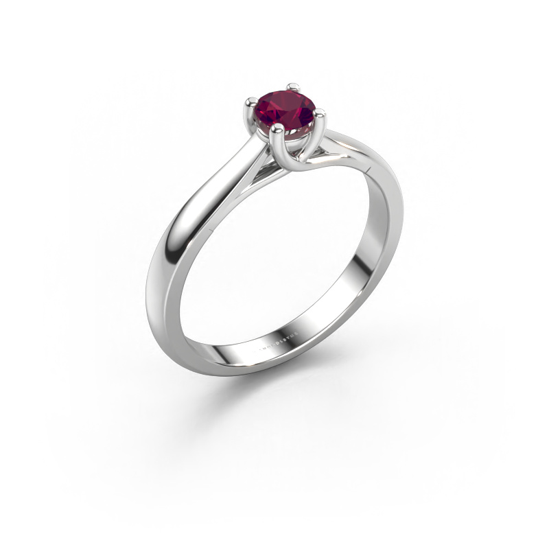 Image of Engagement ring Mia 1 950 platinum Rhodolite 4 mm