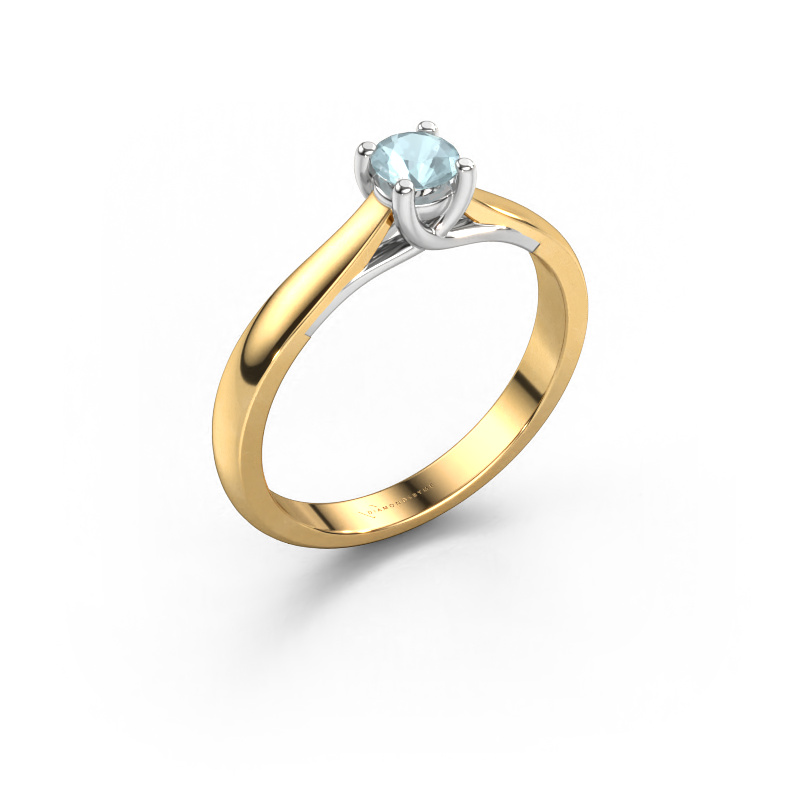 Image of Engagement ring Mia 1 585 gold Aquamarine 4 mm
