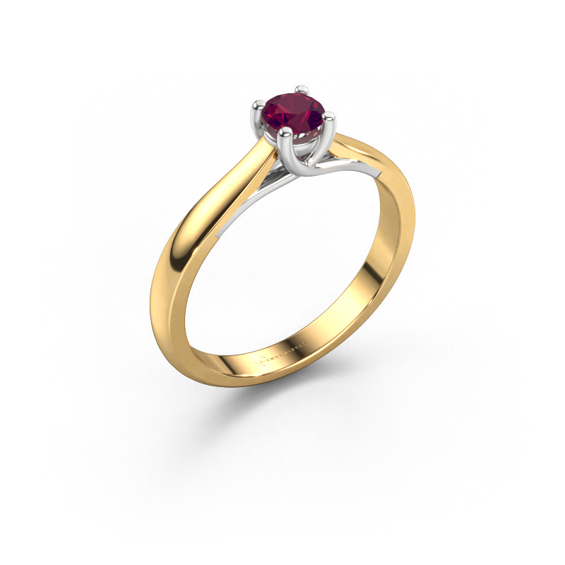 Image of Engagement ring Mia 1 585 gold Rhodolite 4 mm