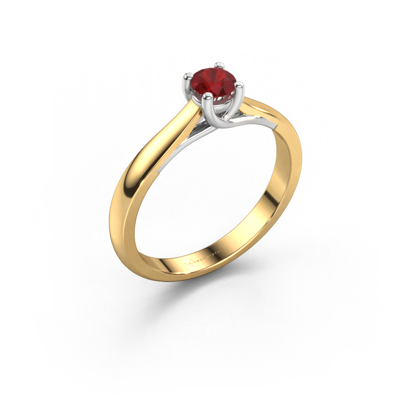 Image of Engagement ring Mia 1 585 gold Ruby 4 mm