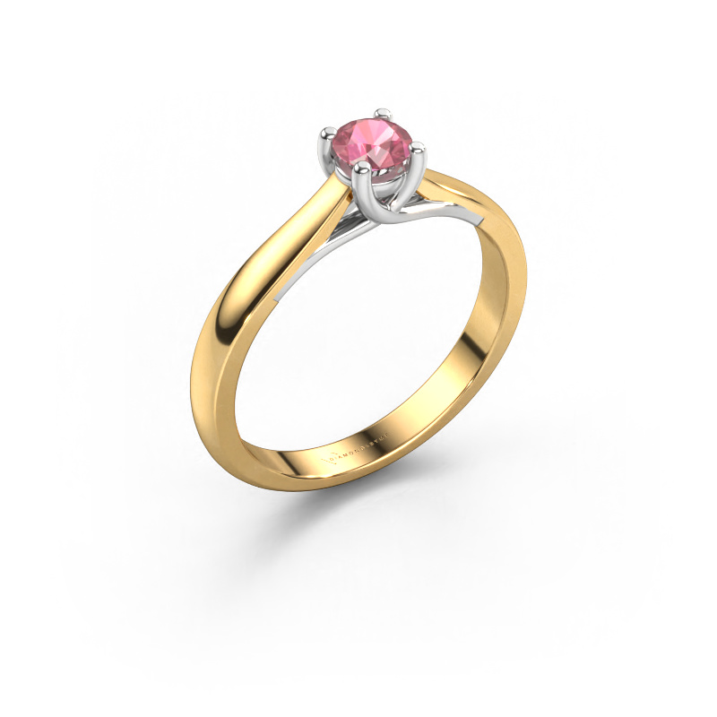 Image of Engagement ring Mia 1 585 gold Tourmaline pink 4 mm