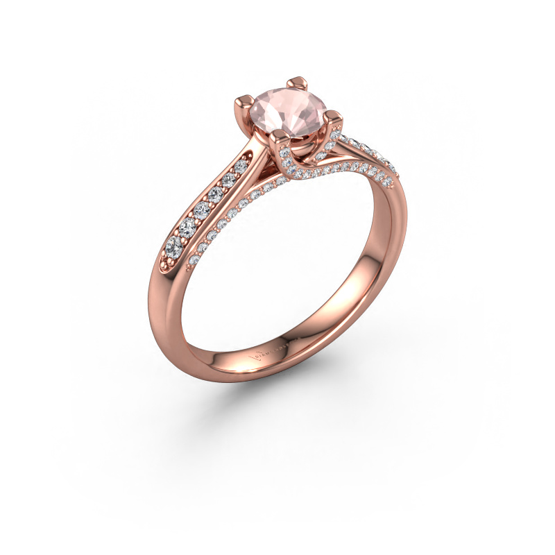 Bild von Verlobungsring Mia 3 585 Roségold Morganit Champagner 5 mm