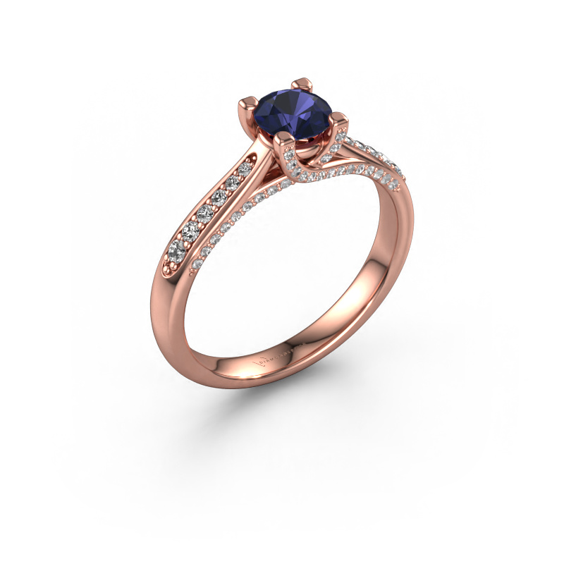 Bild von Verlobungsring Mia 3 585 Roségold Saphir 5 mm