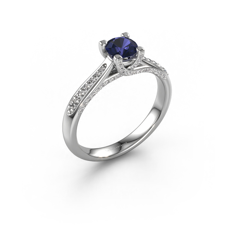 Image of Engagement ring Mia 3 950 platinum Sapphire 5 mm