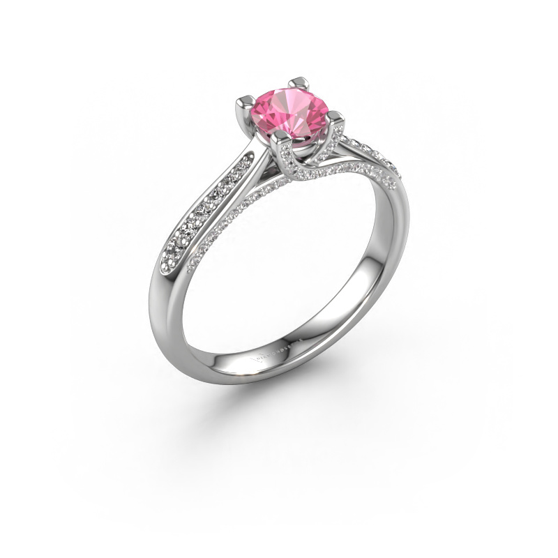 Bild von Verlobungsring Mia 3 585 Weißgold Pink Saphir 5 mm