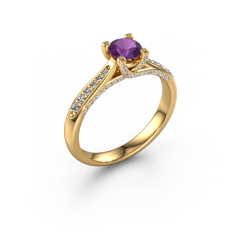 Bild von Verlobungsring Mia 3 585 Gold Amethyst 5 mm