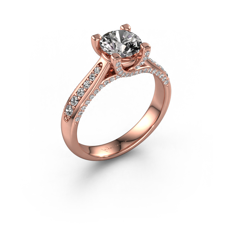 Image of Engagement ring Mia 3 585 rose gold Diamond 1.412 crt