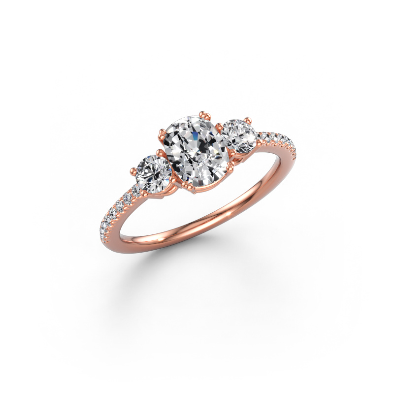 Image de Bague de fiançailles Dominique CSH 2 585 or rose Diamant synthétique 1.467 crt