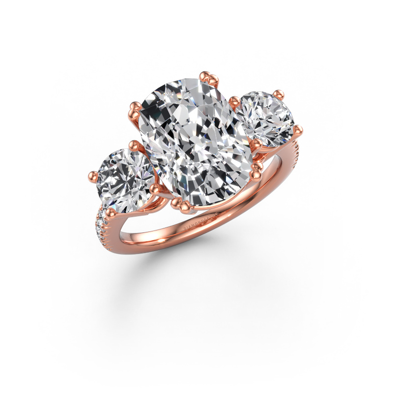 Image de Bague de fiançailles Dominique CSH 2 585 or rose Diamant synthétique 6.616 crt