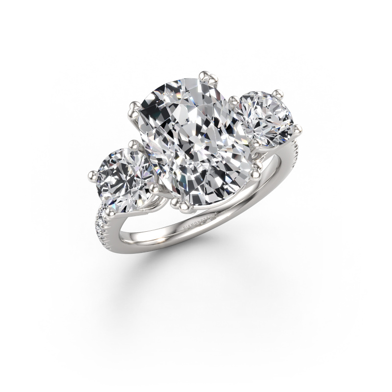 Image of Engagement ring Dominique CSH 2 585 white gold Lab grown diamond 6.616 crt
