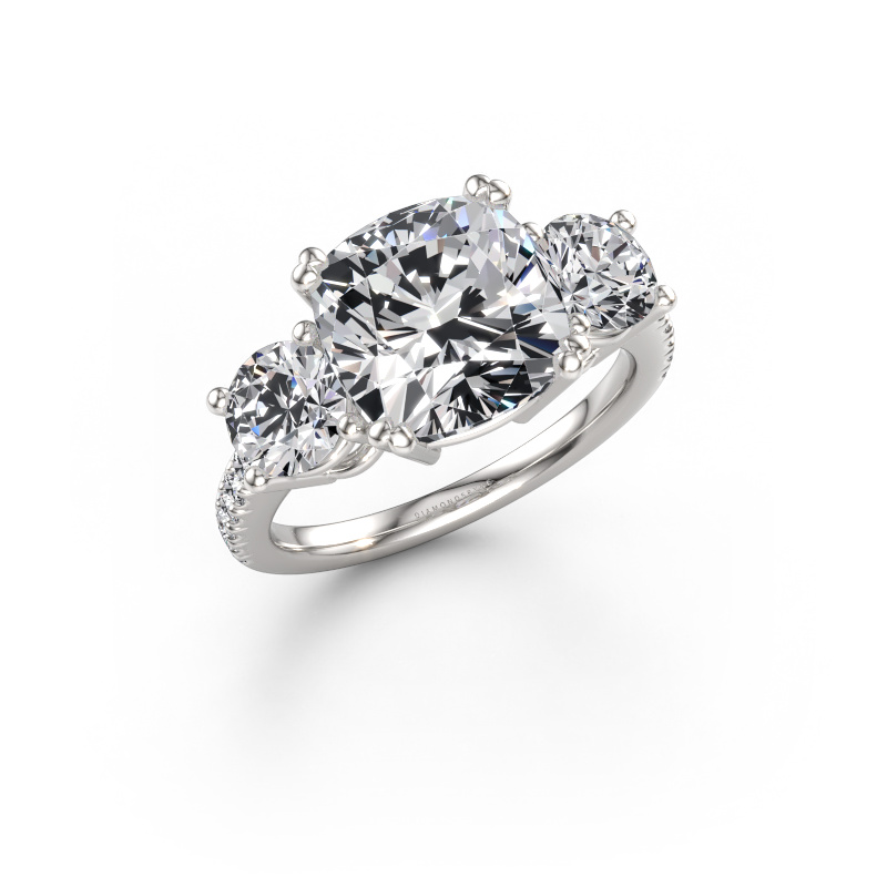 Image de Bague de fiançailles Dominique CUS 2 585 or blanc Diamant synthétique 6.506 crt