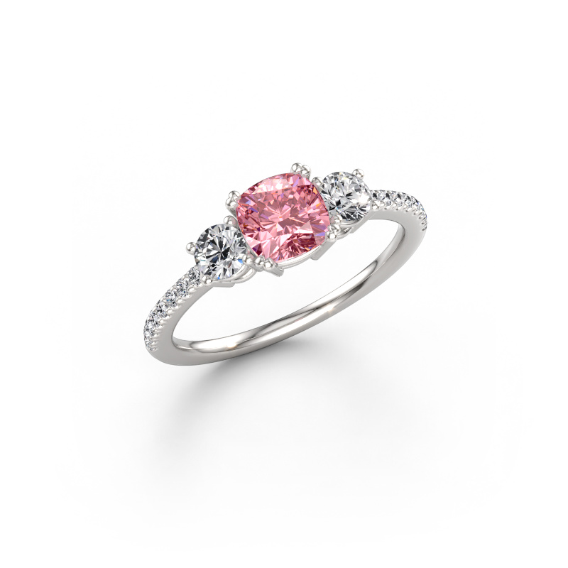 Bild von Verlobungsring Dominique CUS 2 950 Platin Rosa Labordiamant 5.5 mm