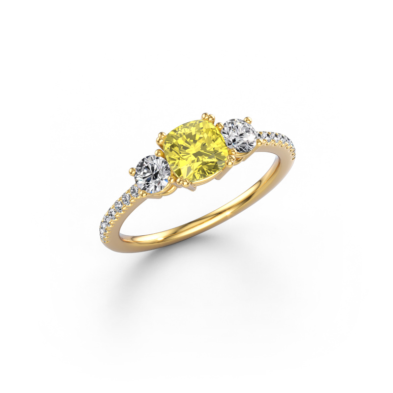 Bild von Verlobungsring Dominique CUS 2 585 Gold Gelber labordiamant 5.5 mm
