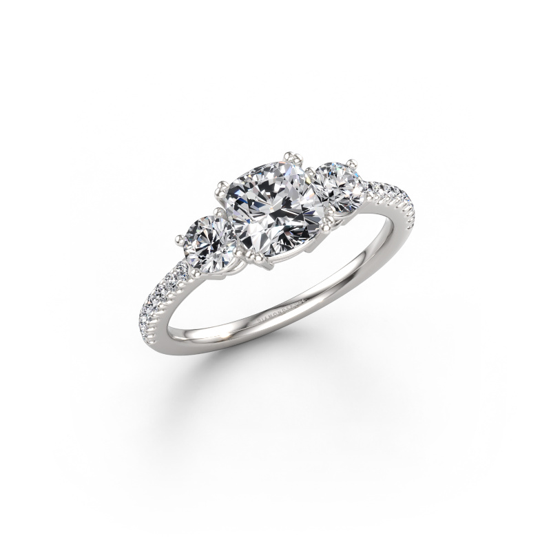 Image of Engagement ring Dominique CUS 2 950 platinum Lab grown diamond 1.82 crt
