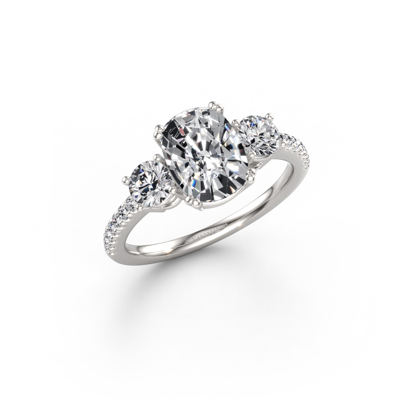 Image of Engagement ring Dominique CSH 2 950 platinum Lab grown diamond 2.64 crt