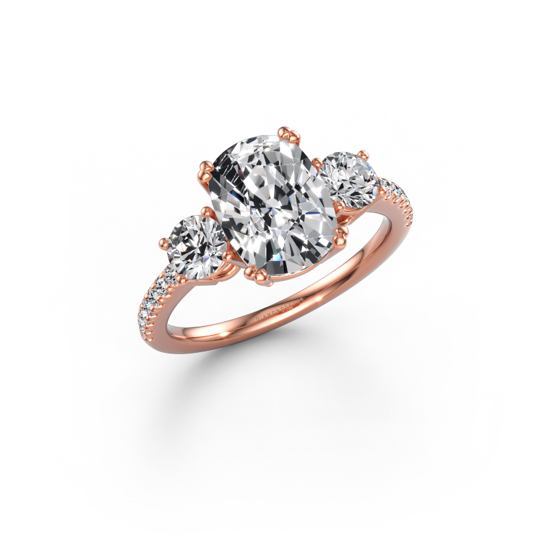 Image de Bague de fiançailles Dominique CSH 2 585 or rose Diamant synthétique 3.268 crt