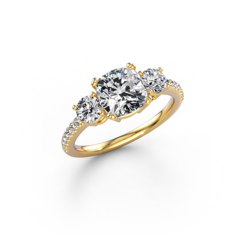 Image of Engagement ring Dominique CUS 2 585 gold Lab grown diamond 2.64 crt