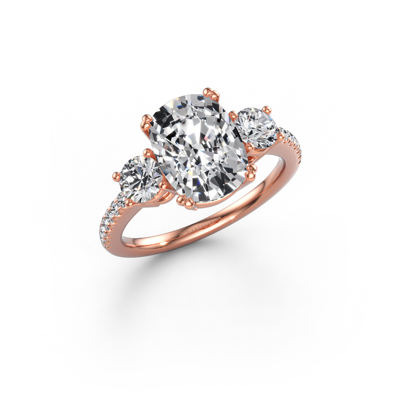 Image de Bague de fiançailles Dominique CSH 2 585 or rose Diamant synthétique 3.768 crt