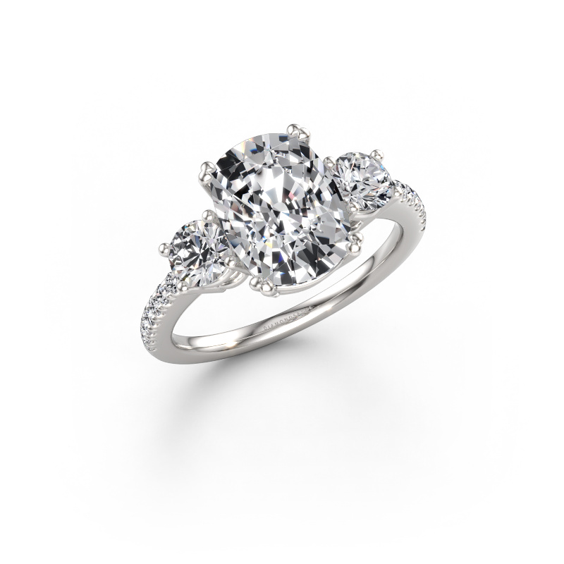 Image of Engagement ring Dominique CSH 2 585 white gold Lab grown diamond 3.768 crt