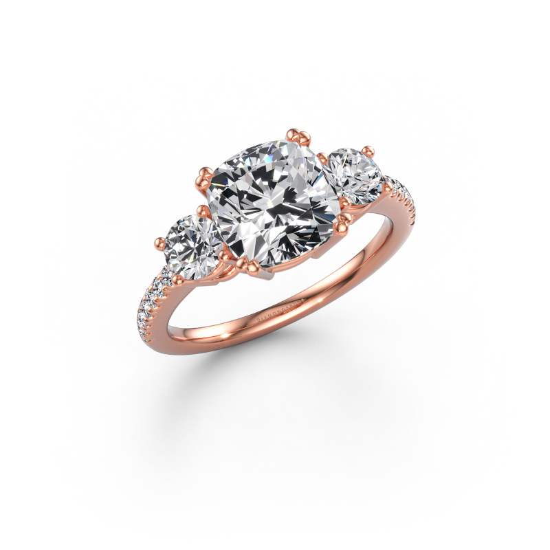 Afbeelding van Verlovingsring Dominique CUS 2 585 rosé goud Diamant 3.268 crt