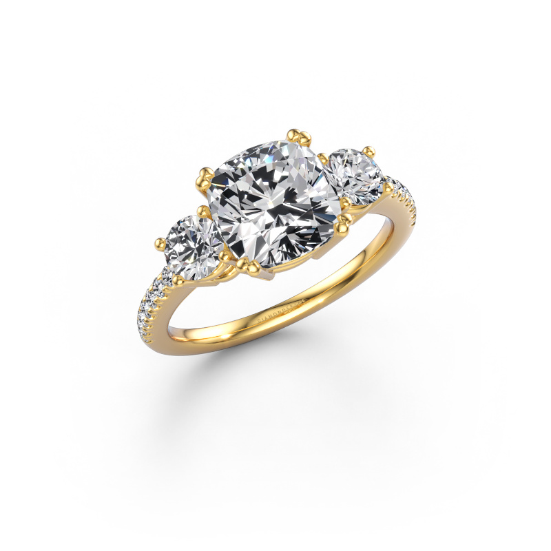 Image of Engagement ring Dominique CUS 2 585 gold Lab grown diamond 3.268 crt