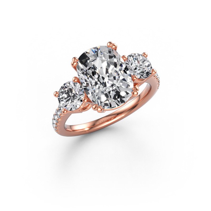 Image of Engagement ring Dominique CSH 2 585 rose gold Lab grown diamond 5.216 crt