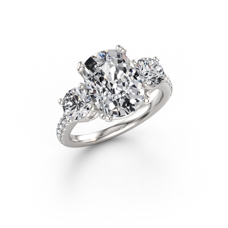 Image of Engagement ring Dominique CSH 2 585 white gold Lab grown diamond 5.216 crt