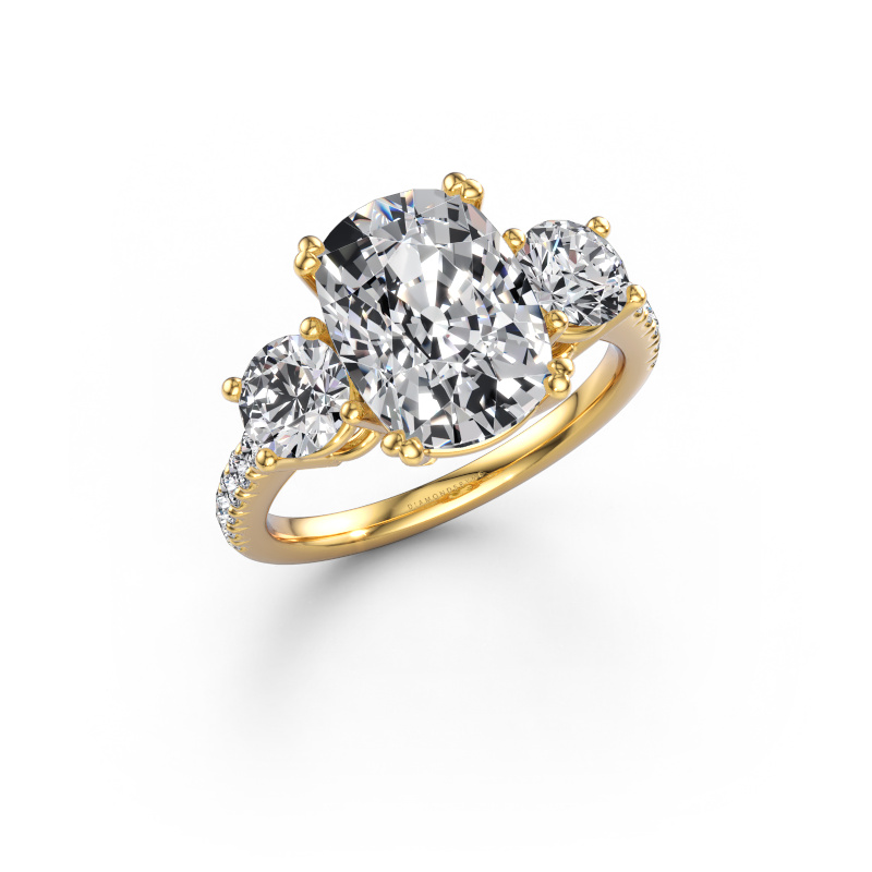 Image de Bague de fiançailles Dominique CSH 2 585 or jaune Diamant synthétique 5.216 crt