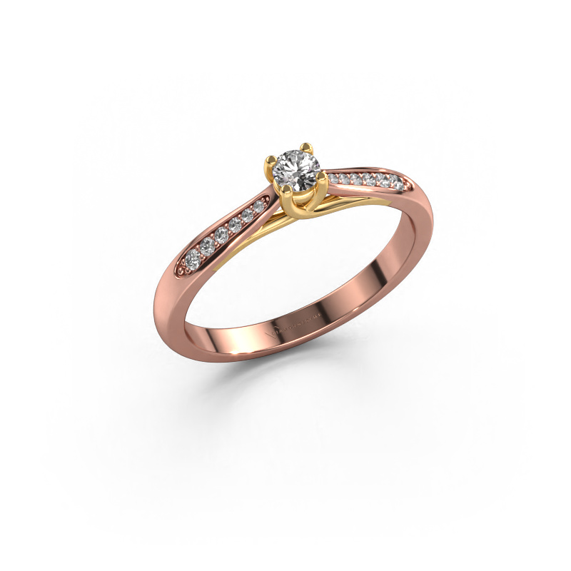 Bild von Verlobungsring Mia 2 585 Roségold Diamant 0.155 crt